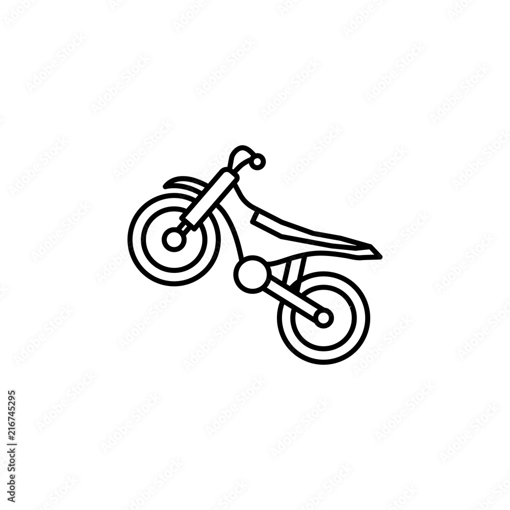 Poster motocross icon. element of motor sport icon for mobile concept and web apps. thin line motocross ico