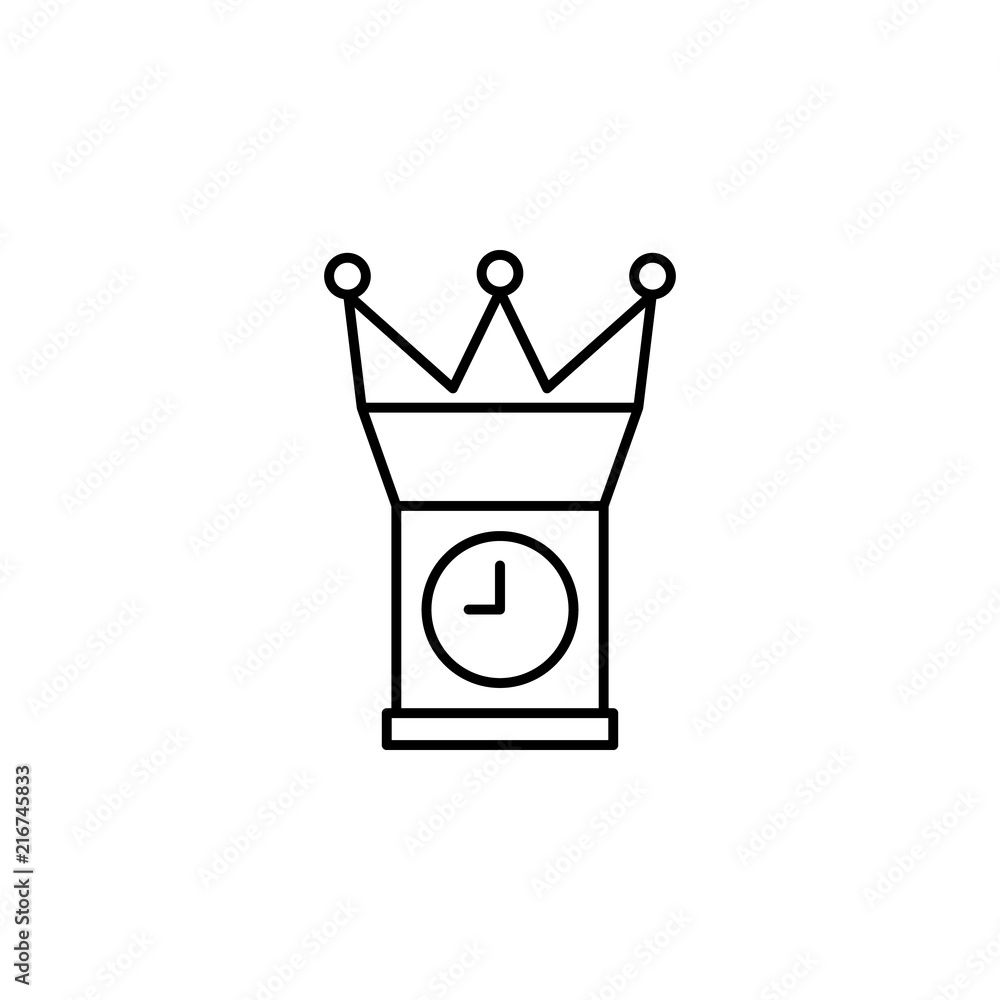 Poster prime time icon. element of time value icon for mobile concept and web apps. thin line prime time ic