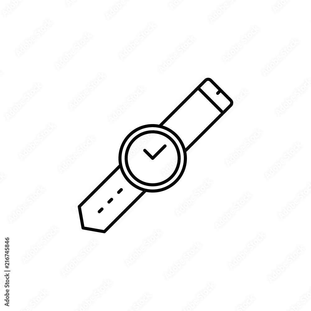 Poster watch icon. element of time value icon for mobile concept and web apps. thin line watch icon can be 
