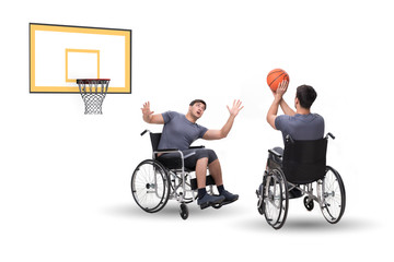 Accessibility concepth with wheelchair for disabled