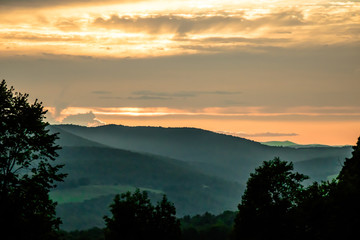 Beautiful sunsets driving through Vermont