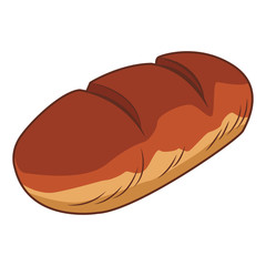 Fresh bread isolated vector illustration graphic design