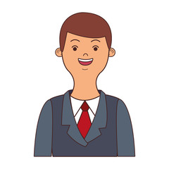 Young businessman profile vector illustration graphic design