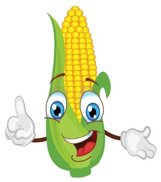 cute corn character cartoon