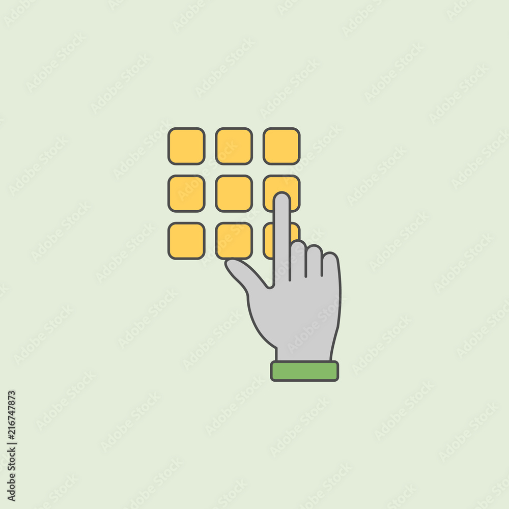 Poster to deposit a pin into an atm icon. element of banking icon for mobile concept and web apps. field ou
