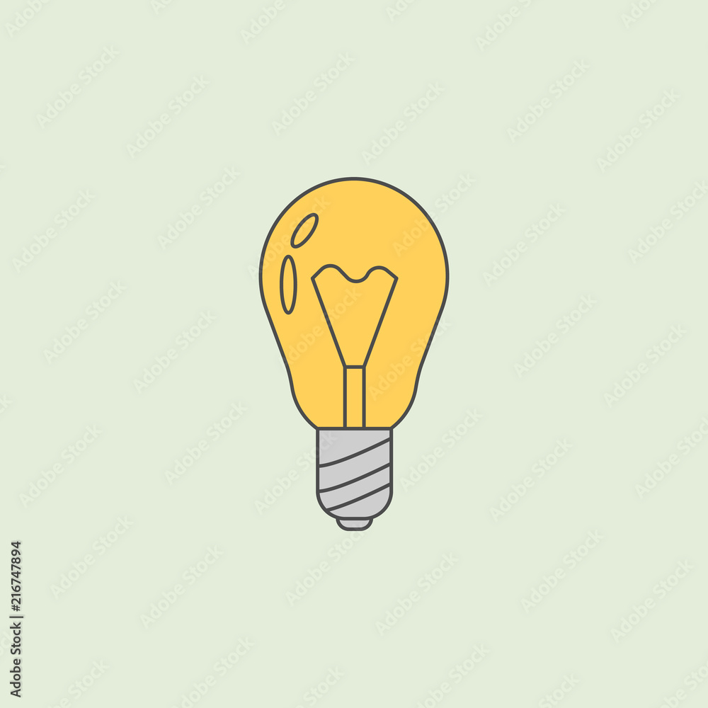 Poster bulb icon. element of banking icon for mobile concept and web apps. field outline bulb icon can be u