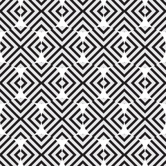 Stylish Black And White Monochrome Geometric Graphic Pattern Vector Illustration