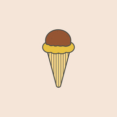Ice cream line icon. Element of fast food icon for mobile concept and web apps. Field outline Ice cream line icon can be used for web and mobile