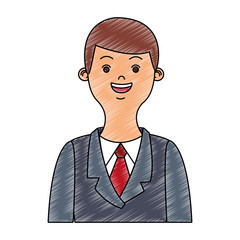 Young businessman profile vector illustration graphic design