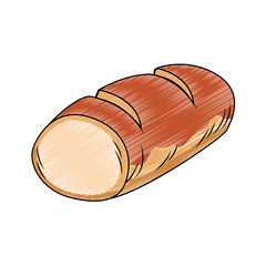 Fresh bread isolated vector illustration graphic design
