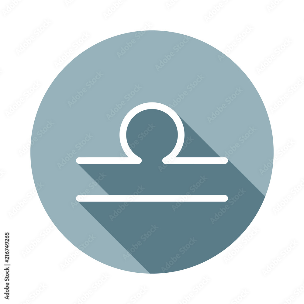 Aufkleber zodiac scales of venusicon in flat long shadow. one of web collection icon can be used for ui/ux