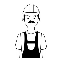 Construction worker cartoon vector illustration graphic design