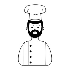 Male chef avatar vector illustration graphic design