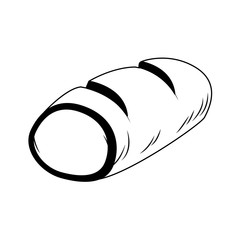 Fresh bread isolated vector illustration graphic design