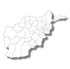 アフガニスタン　国　地図　アイコン 