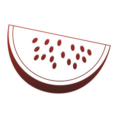 Watermelon sliced fruit vector illustration graphic design