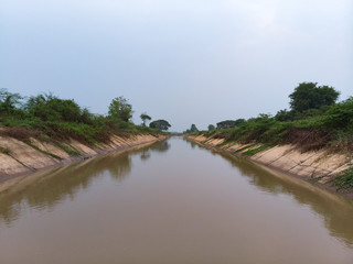 Brown water canal