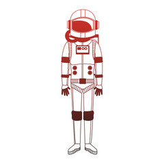 Astronaut wear equipment vector illustration graphic design