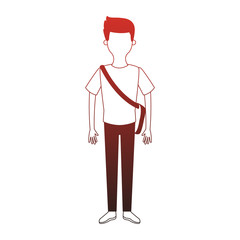 Young man cartoon vector illustration graphic design