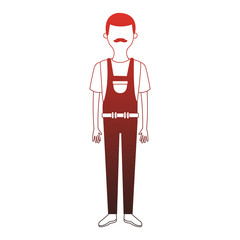 Male carpenter cartoon vector illustration graphic design