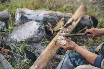 Fresh roasted coconut