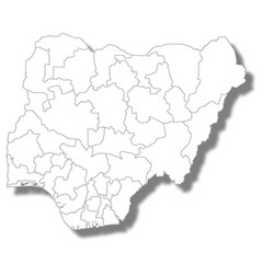 ナイジェリア　国　地図　アイコン