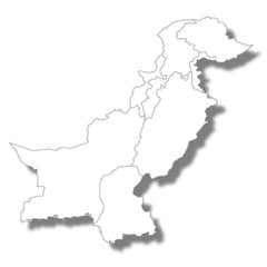 パキスタン　国　地図　アイコン