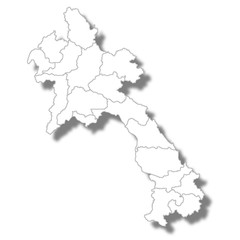 ラオス　国　地図　アイコン