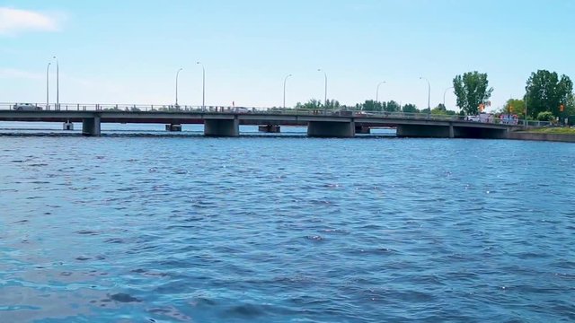 Modern Bridge Over a Lake