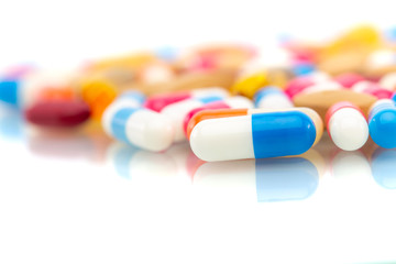 variety of pills capsules