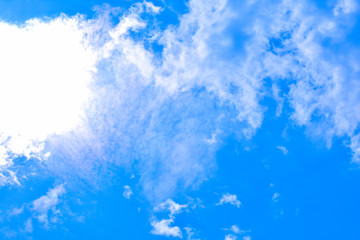abstract of clouds and sky white and blue background
