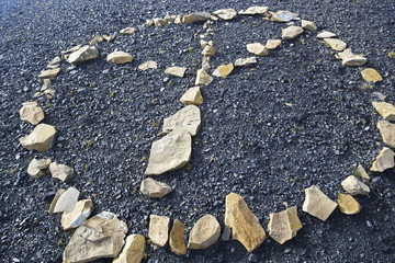 Rock Graffiti Peace Sign Graphic Symbol Canadian Rockies
