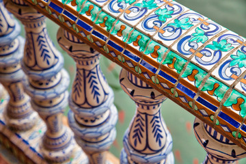 Plaza de Espana, Seville, Architectural details and ornaments