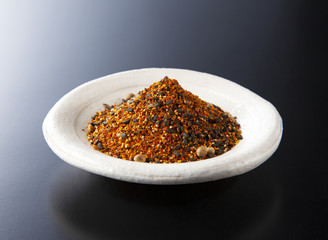 Shichimi pepper.Blend of seven spices