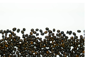 Coffee Beans Close Up isolated on white background