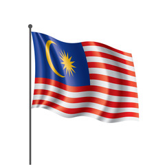 Fototapeta premium Malaysia flag, vector illustration