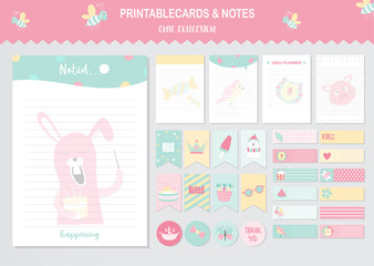 Fototapeta premium Set of animals and cute vector cards,cool,baby shower,printable, tags,cards,templates,Notes, Stickers, Labels,Scrap booking, Congratulations, Invitations,Vector illustrations