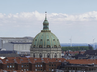 Naklejka premium Aerial view of Copenhagen, Denmark