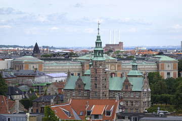 Naklejka premium Aerial view of Copenhagen, Denmark