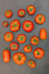Fresh tomatoes top view