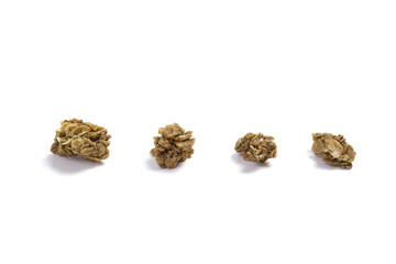 Ingredient of granola isolated on white background.