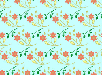 Fototapeta na wymiar floral seamless pattern vector illustration