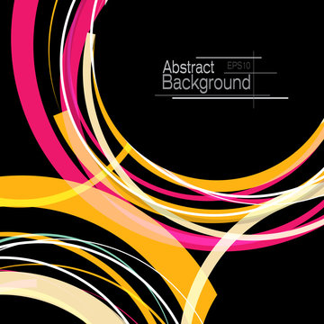 Abstract minimal geometric round circle shapes design background with copy space