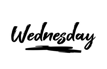Wednesday Black Lettering Day of the Week Calendar - Powered by Adobe