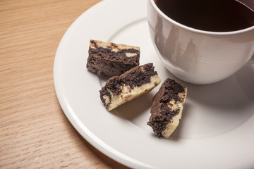 black coffee with choice cookie