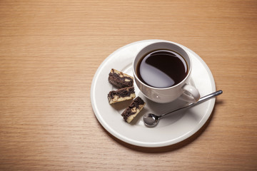 black coffee with choice cookie