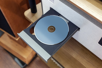 compact disk player closeup