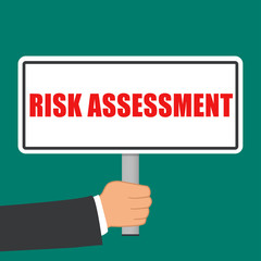 risk assessment sign flat concept