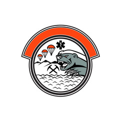 Sea Air Mountain Rescue Honey Badger Mascot