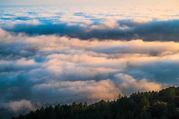 Fototapeta na wymiar Above the Clouds and Fog